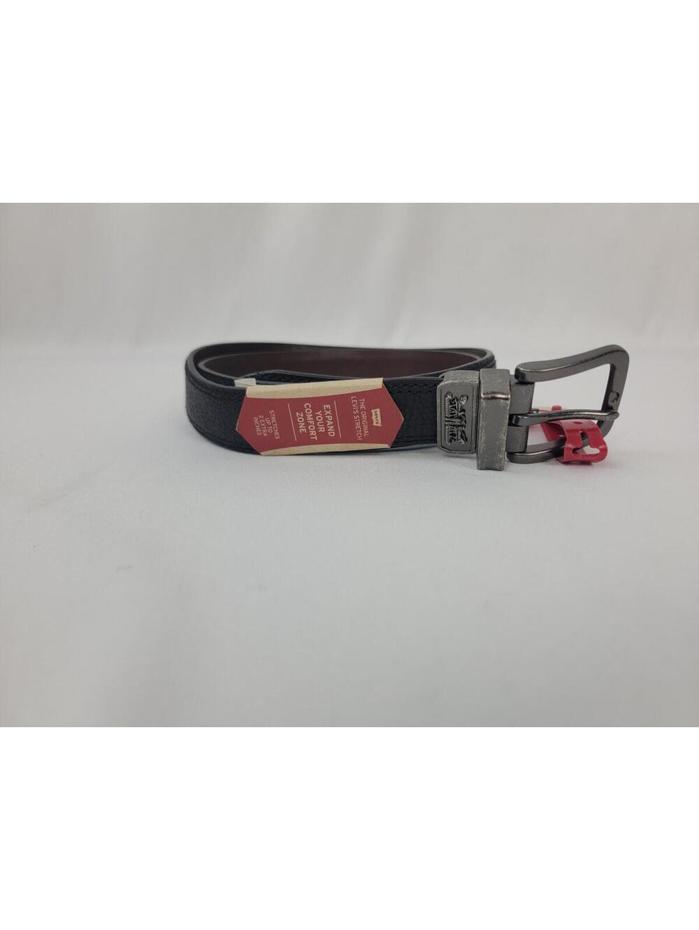 NWT Vintage Levi’s Reversible Black/Brown Genuine Leather Belt Sz 34-36 NOS